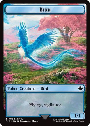 Bird // Hero Double-Sided Token (4 // 29) Surge Foil - Commander: FINAL FANTASY
