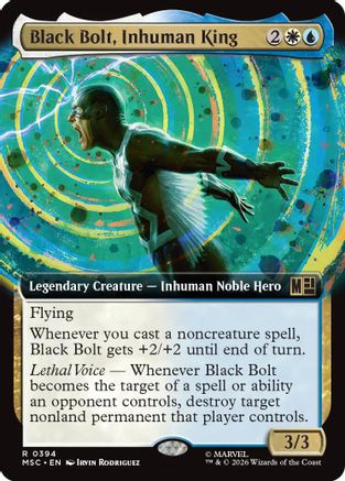 Black Bolt, Inhuman King (Extended Art) (394) - Commander: Marvel Super Heroes