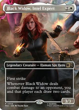 Black Widow, Intel Expert (Borderless) (504) - Commander: Marvel Super Heroes