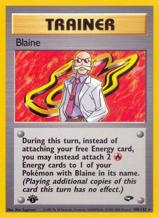 Blaine (100) (1st Edition) - Gym Challenge