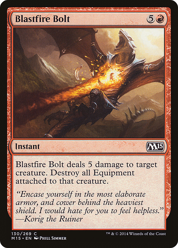 Blastfire Bolt (130) Foil - Magic 2015