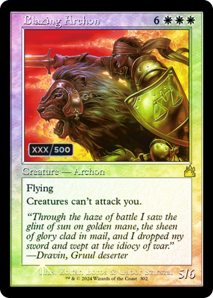 Blazing Archon (Retro) (Serial Numbered) (302) Foil - Ravnica Remastered