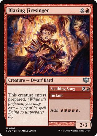Blazing Firesinger (109) Foil - Secrets of Strixhaven