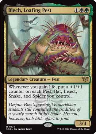 Blech, Loafing Pest (176) Foil - Secrets of Strixhaven