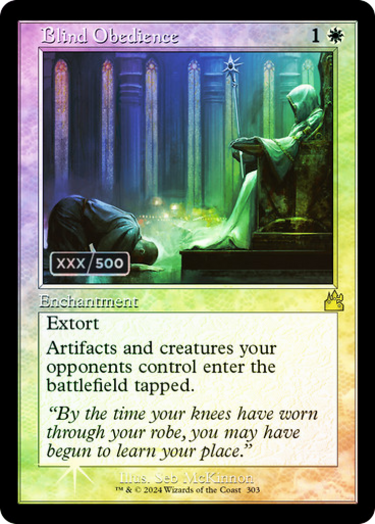 Blind Obedience (Retro) (Serial Numbered) (303) Foil - Ravnica Remastered