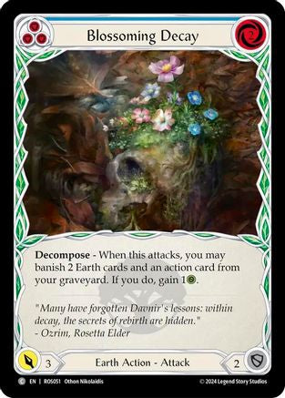 Blossoming Decay (Blue) (ROS051) Rainbow Foil - Rosetta