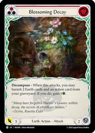 Blossoming Decay (Red) (ROS049) Rainbow Foil - Rosetta