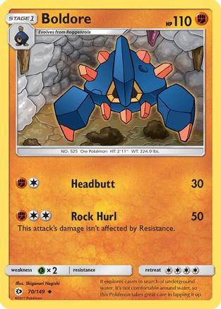 Boldore (70) Reverse Holofoil - Sun & Moon