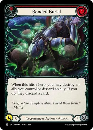 Bonded Burial (Red) (IAR100) Rainbow Foil - Usurp the Shadow Throne