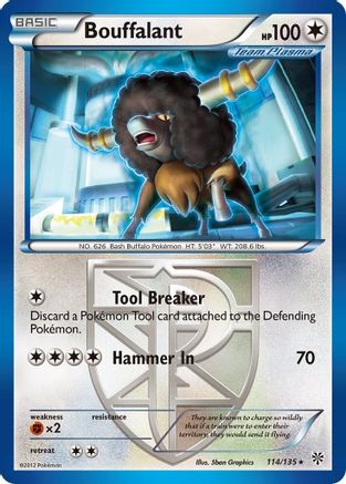 Bouffalant (Team Plasma) (114) Reverse Holofoil - Plasma Storm