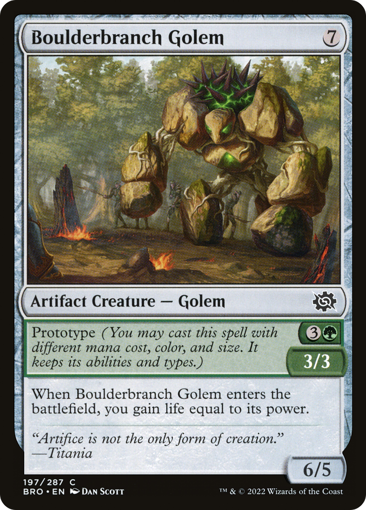 Boulderbranch Golem (197) - The Brothers' War Foil