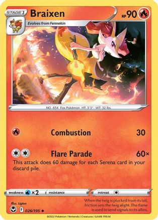 Braixen (26) - Silver Tempest