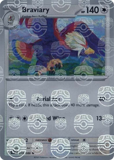 Braviary (Master Ball Pattern) (78) Reverse Holofoil - Black Bolt