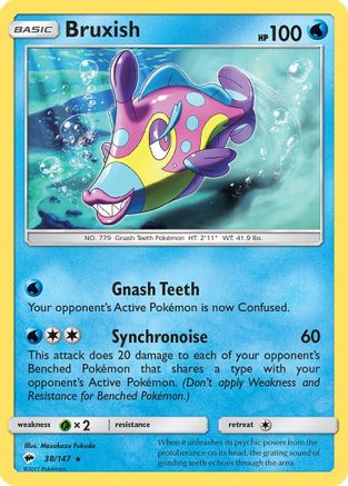 Bruxish (38) Reverse Holofoil - Burning Shadows