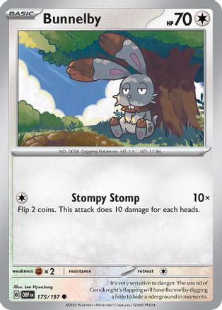 Bunnelby (175) Reverse Holofoil - Obsidian Flames