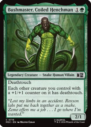 Bushmaster, Coiled Henchman (716) - Commander: Marvel Super Heroes