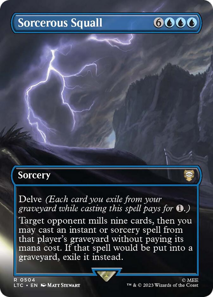 Sorcerous Squall (Borderless) (504) Foil - Tales of Middle-earth Commander