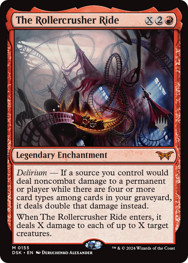 The Rollercrusher Ride (155) Foil - Duskmourn: House of Horror Promos