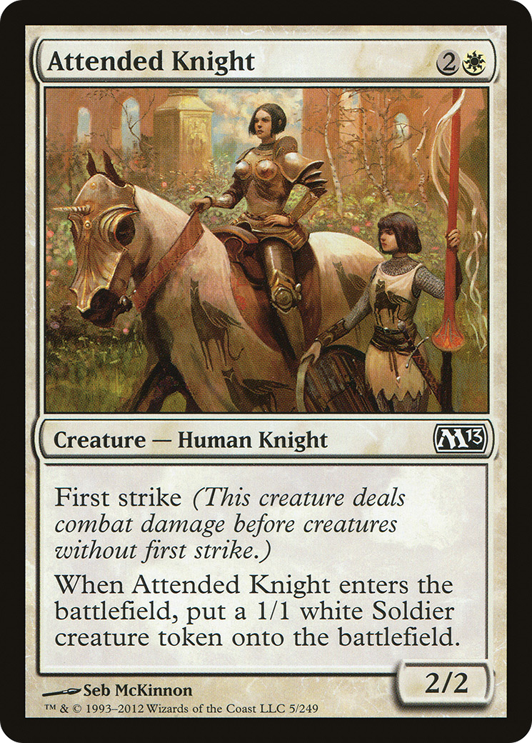 Attended Knight (005) Foil - Magic 2013