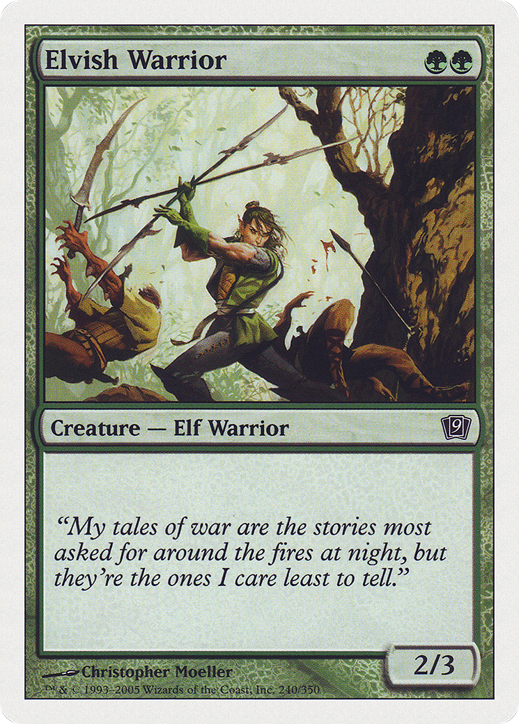 Elvish Warrior (240) Foil - Ninth Edition