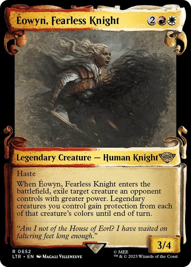 Eowyn, Fearless Knight (Showcase Scrolls) (Showcase) (652) Foil - The Lord of the Rings: Tales of Middle-earth