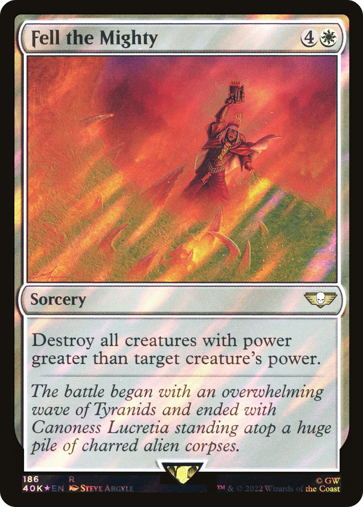 Fell the Mighty (186) Surge Foil - Warhammer 40,000 Commander