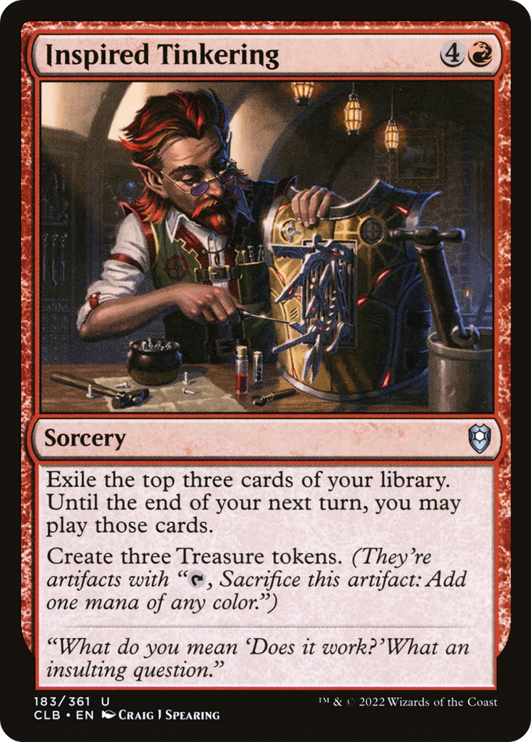Inspired Tinkering (183) Foil - Commander Legends: Battle for Baldur's Gate