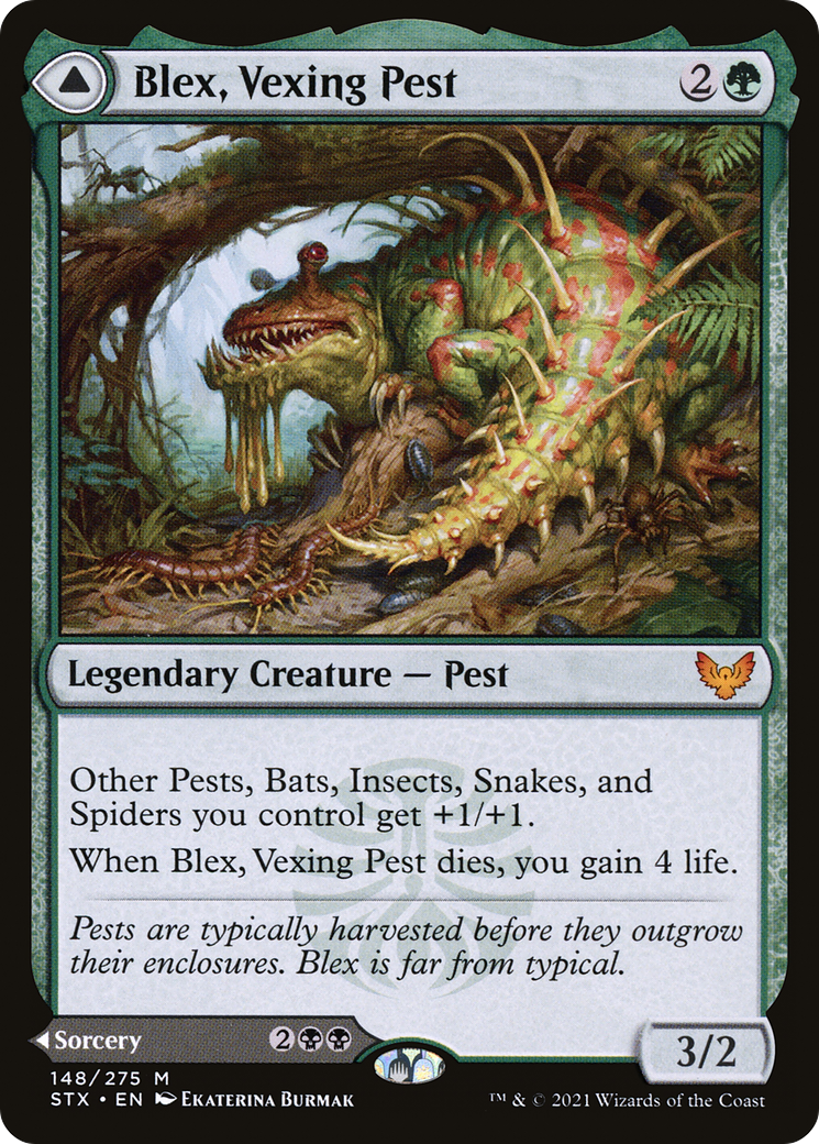 Blex, Vexing Pest // Search for Blex (148) Foil - Strixhaven: School of Mages