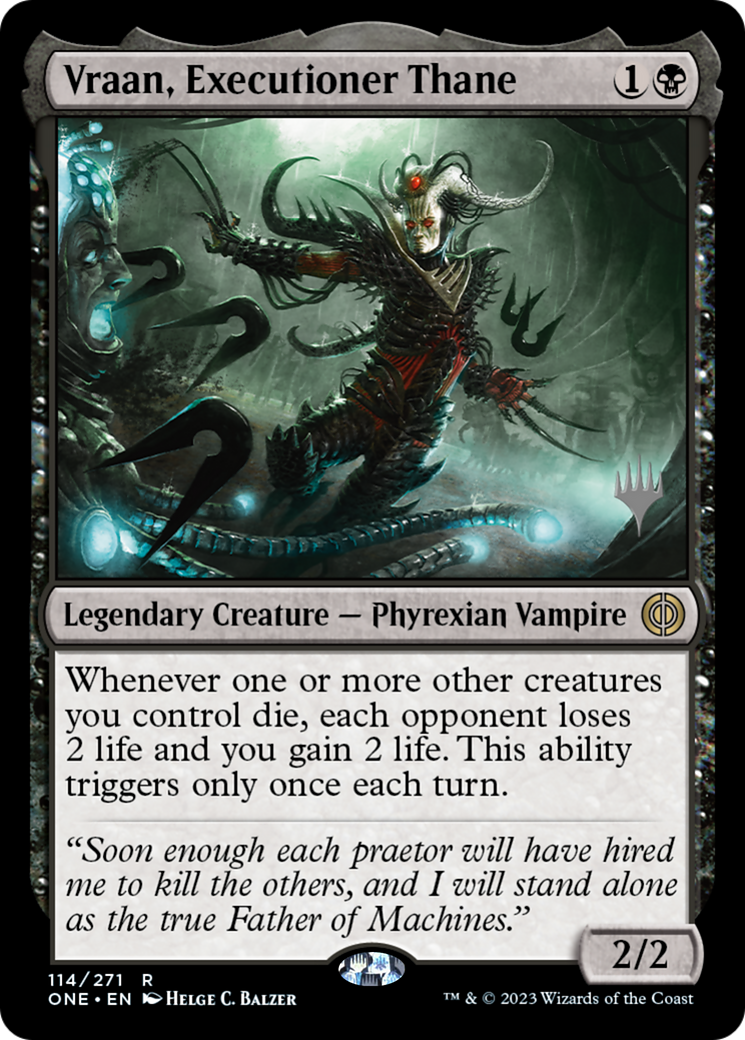 Vraan, Executioner Thane (114) - Phyrexia: All Will Be One Promos