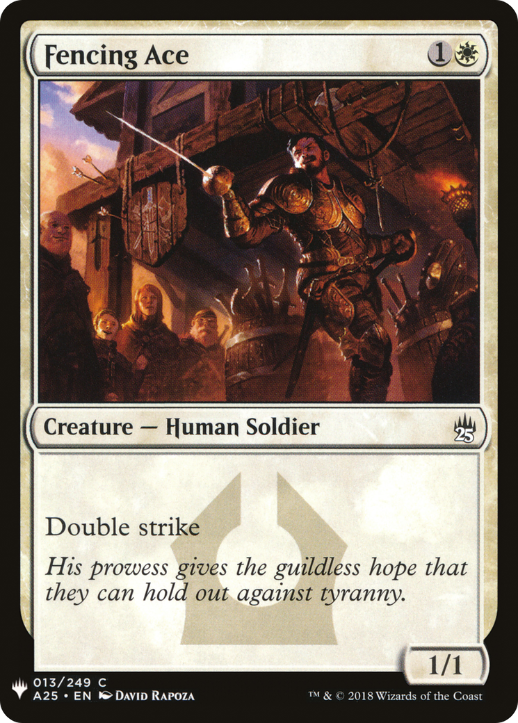 Fencing Ace (A25-13) - The List