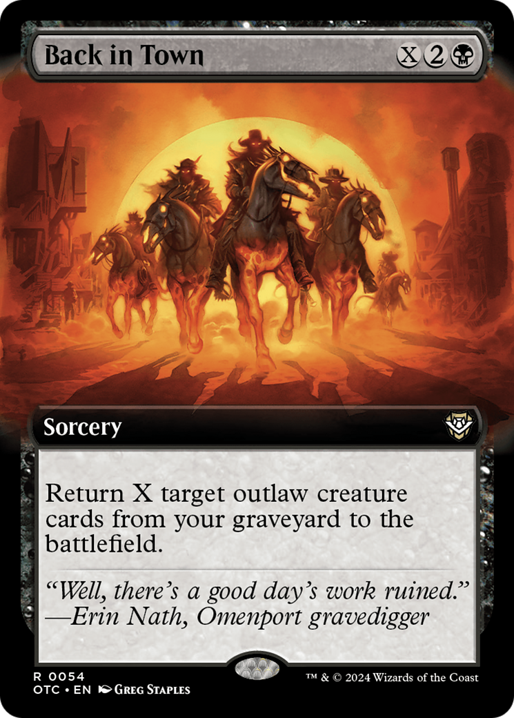 Back in Town (Extended Art) (054) - Outlaws of Thunder Junction Commander