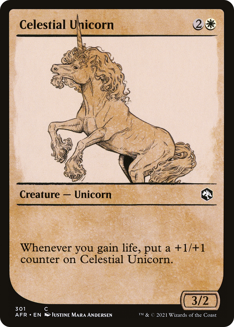 Celestial Unicorn (Showcase) (301) Foil - Adventures in the Forgotten Realms