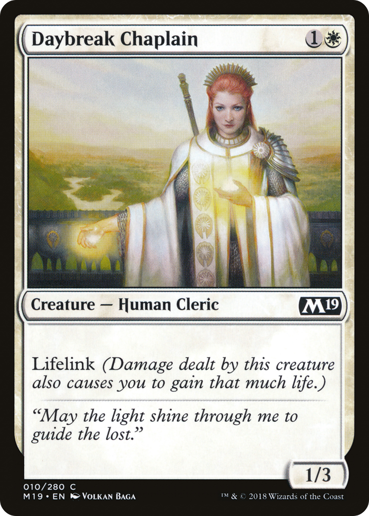 Daybreak Chaplain (010) Foil - Core Set 2019