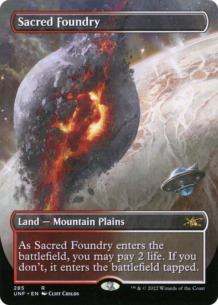 Sacred Foundry (Borderless) (285) Foil - Unfinity