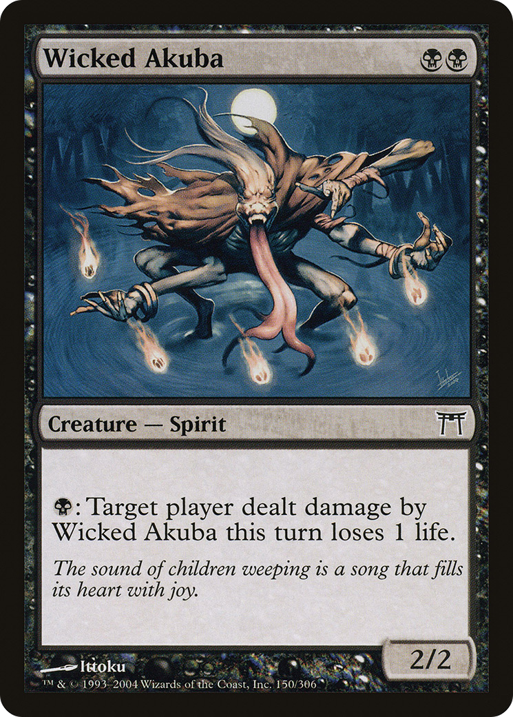 Wicked Akuba (150) Foil - Champions of Kamigawa