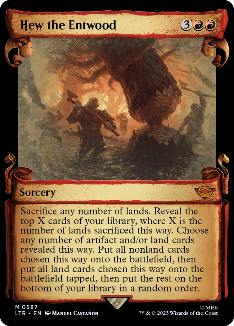 Hew the Entwood (Showcase) (587) Foil - The Lord of the Rings: Tales of Middle-earth