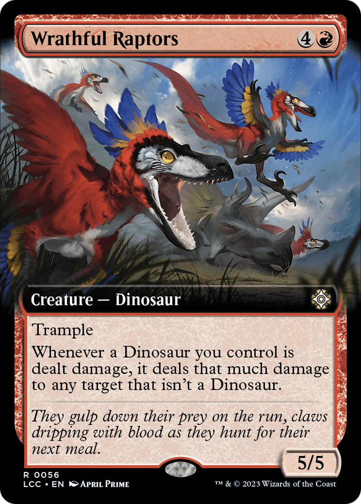 Wrathful Raptors (Extended Art) (056) - The Lost Caverns of Ixalan Commander