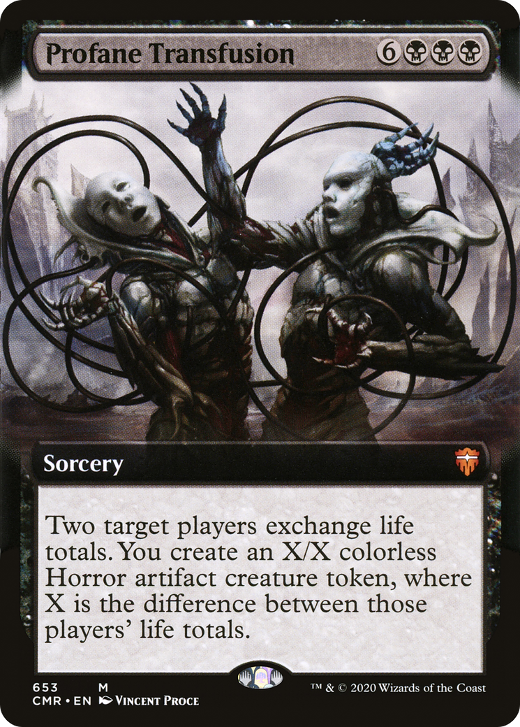 Profane Transfusion (Extended Art) (653) Foil - Commander Legends