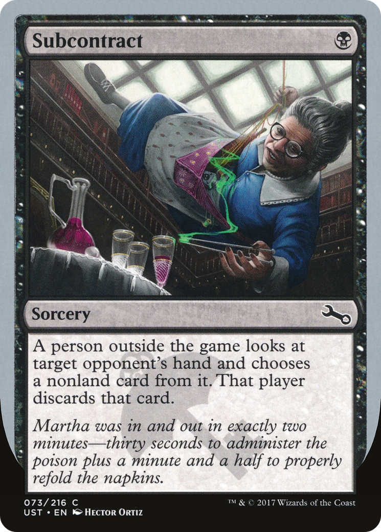 Subcontract (073) - Unstable