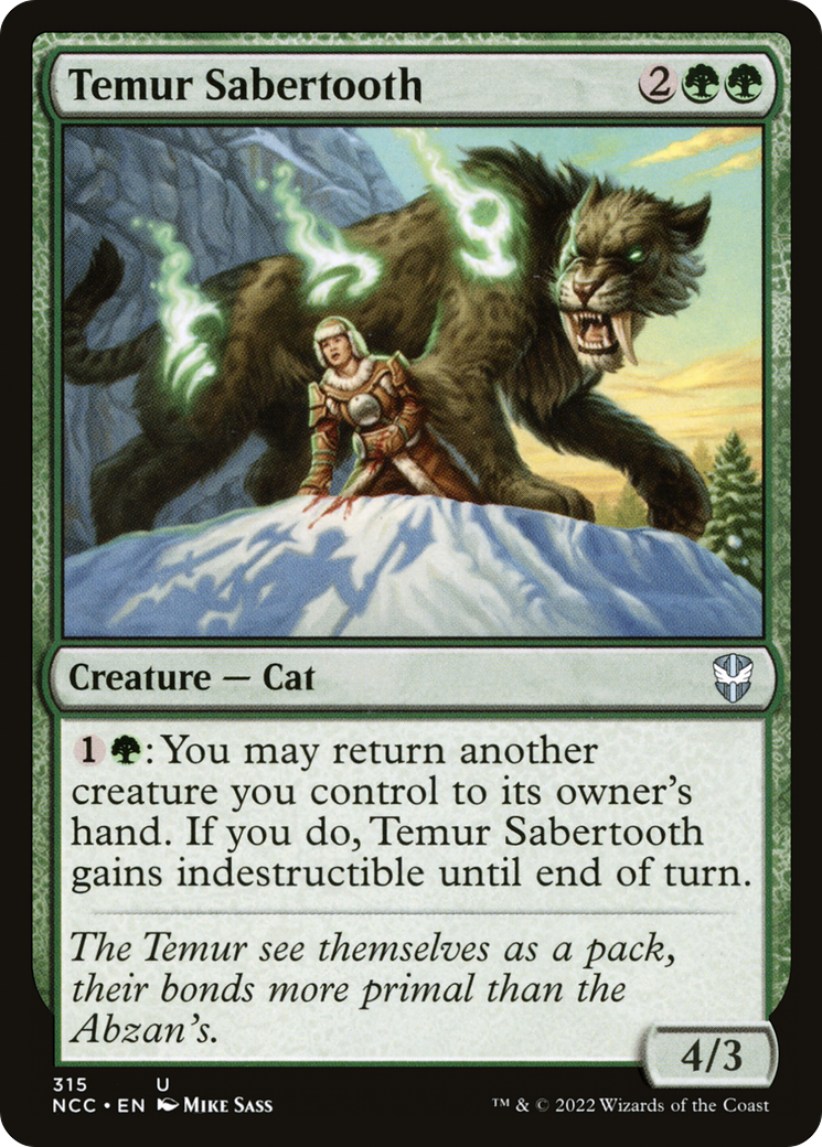 Temur Sabertooth (315) - New Capenna Commander