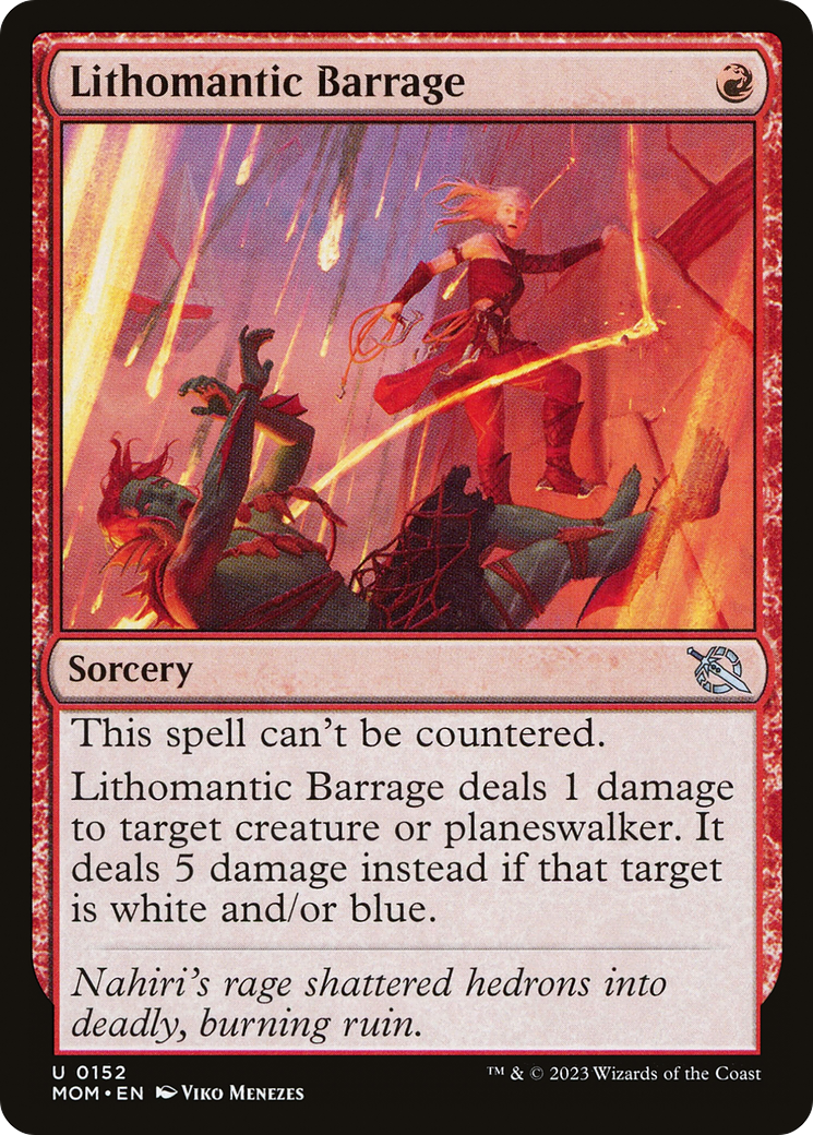 Lithomantic Barrage (152) Foil - March of the Machine