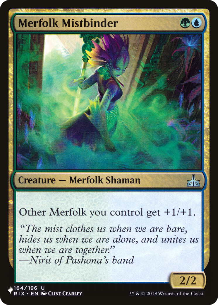 Merfolk Mistbinder (RIX-164) - The List