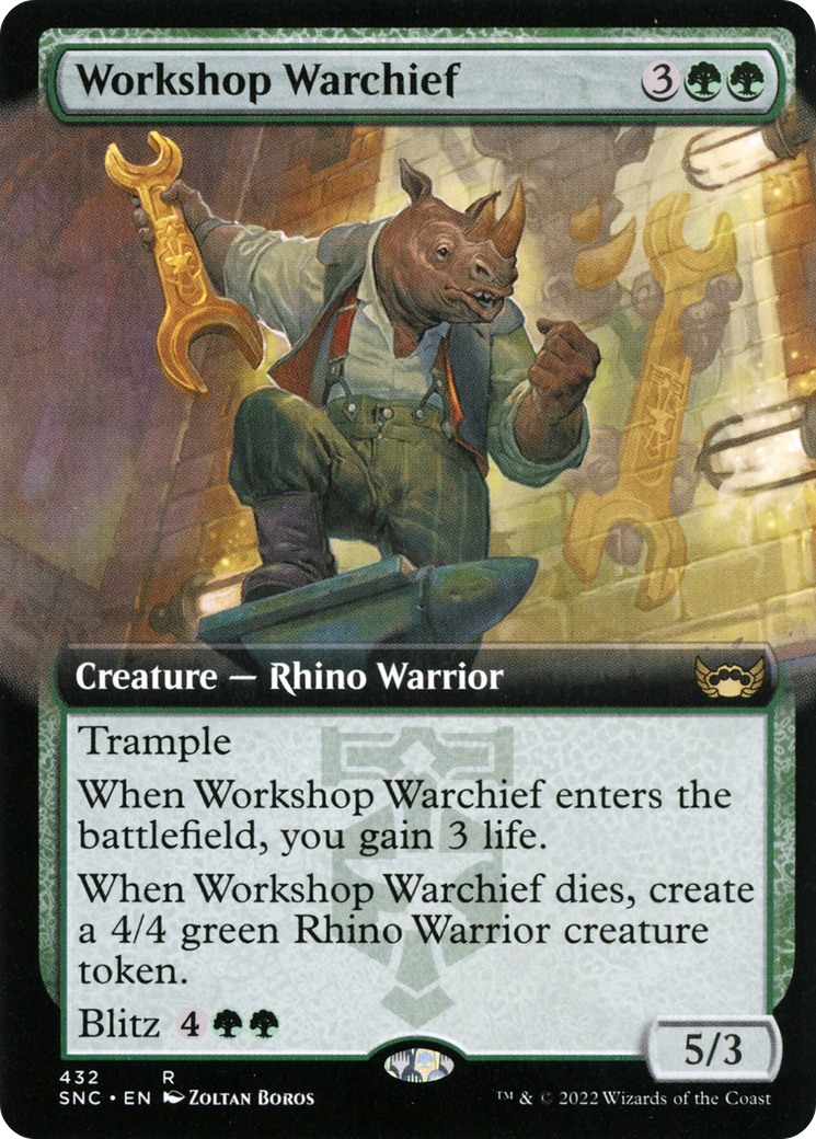 Workshop Warchief (Extended Art) (432) Foil - Streets of New Capenna