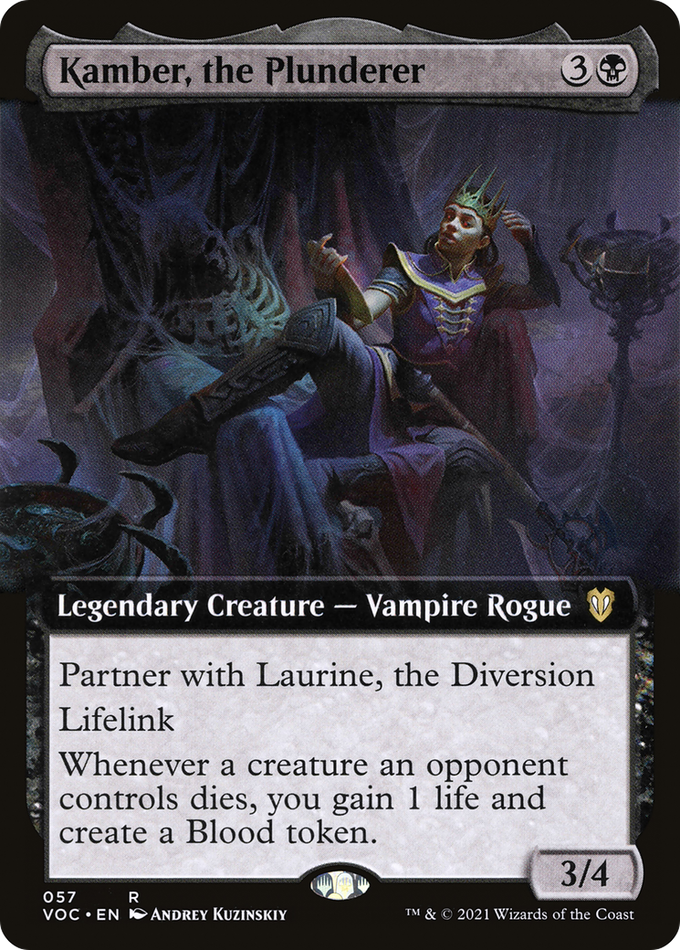Kamber, the Plunderer (Extended Art) (057) - Crimson Vow Commander