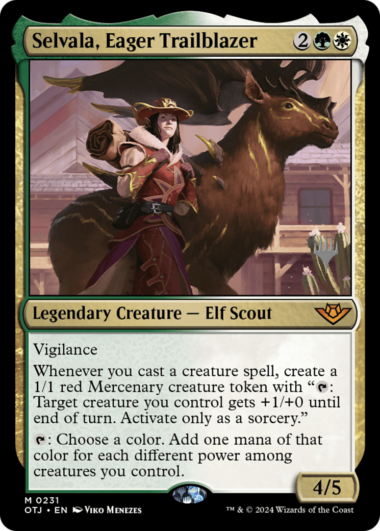 Selvala, Eager Trailblazer (231) - Outlaws of Thunder Junction Promos