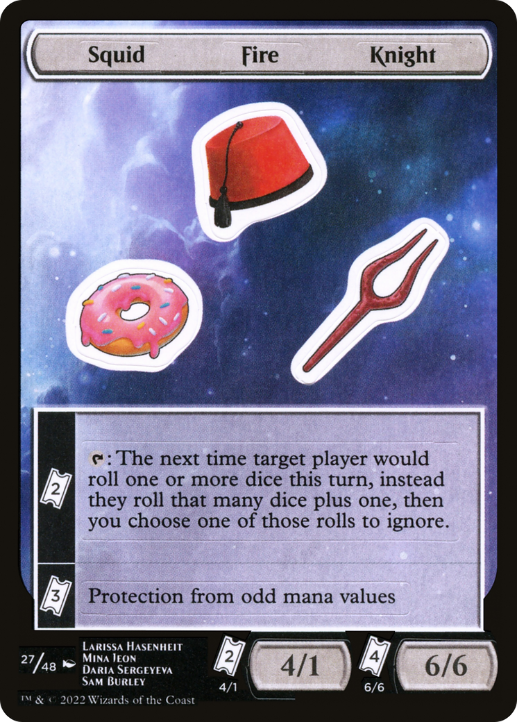Squid Fire Knight (027) - Unfinity Sticker Sheets