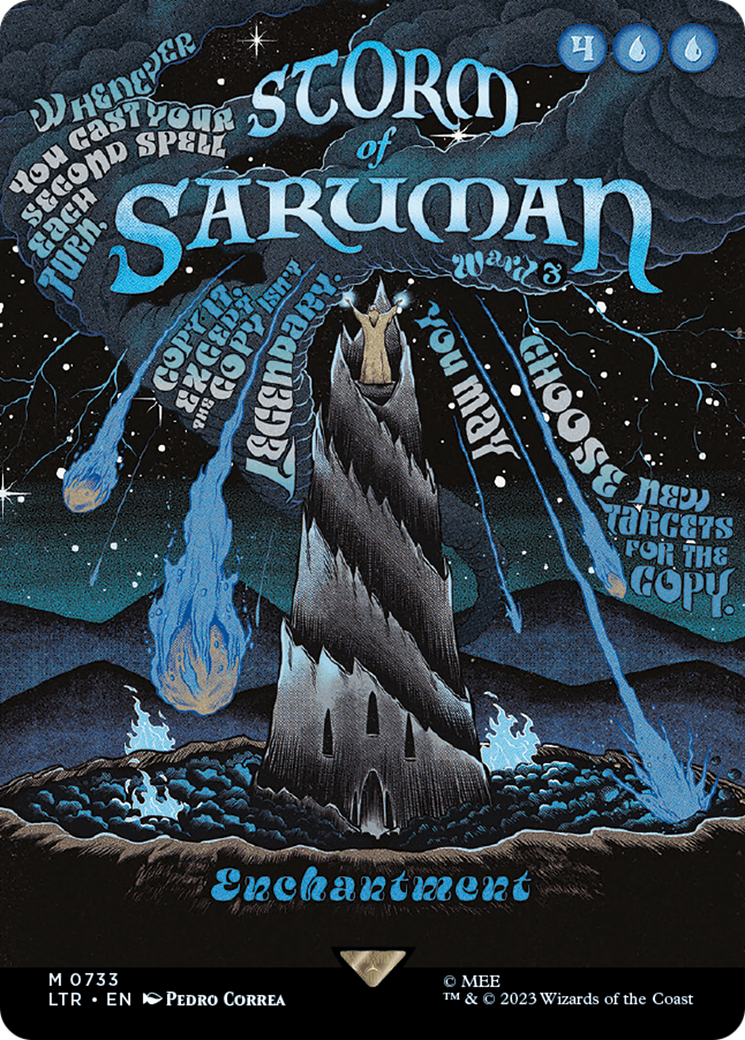 Storm of Saruman (Borderless Poster) (733) Foil - The Lord of the Rings: Tales of Middle-earth