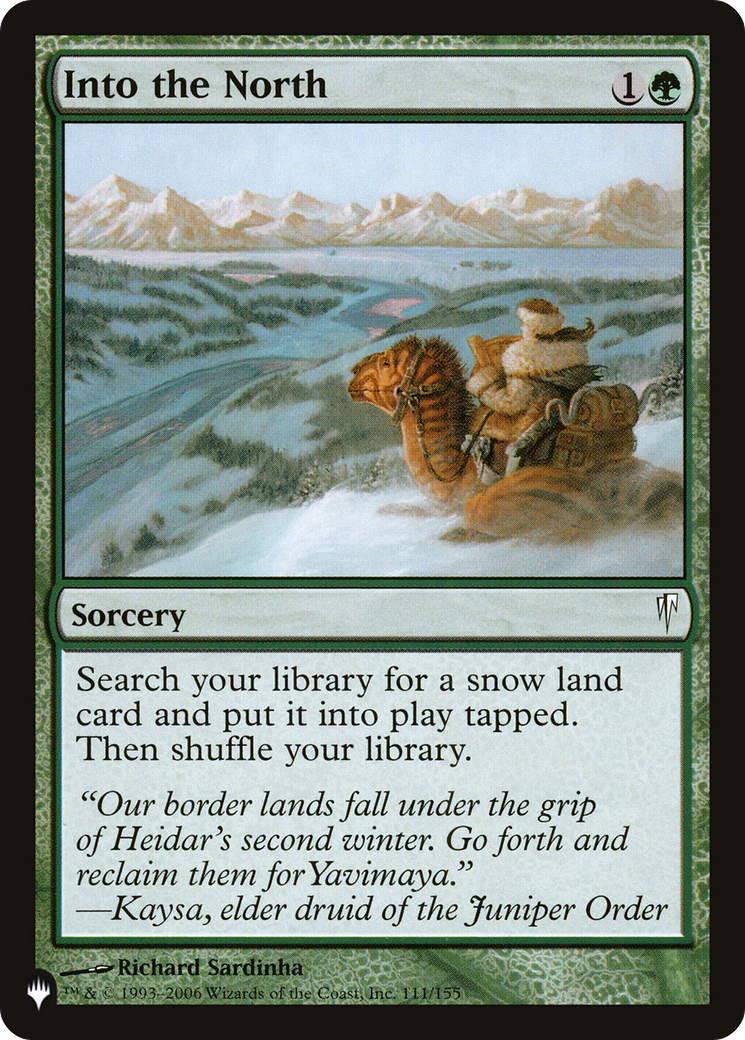 Into the North (CSP-111) - The List