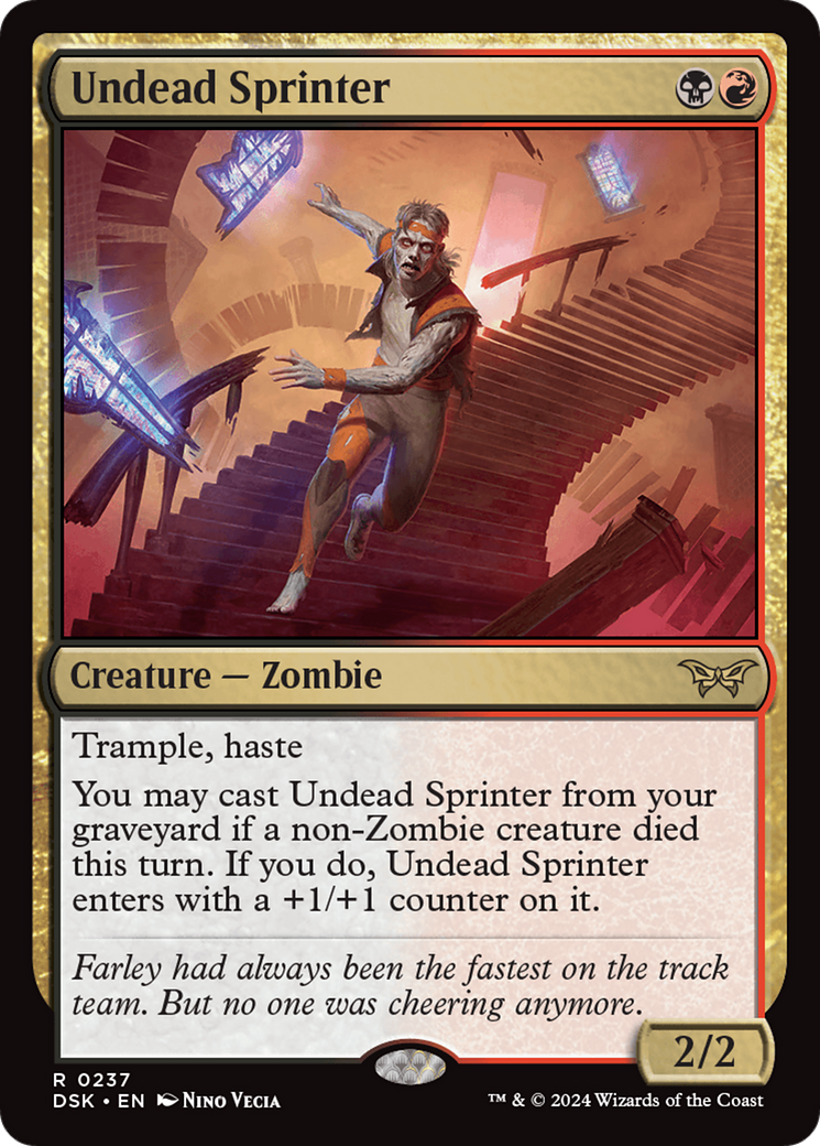 Undead Sprinter (237) Foil - Duskmourn: House of Horror