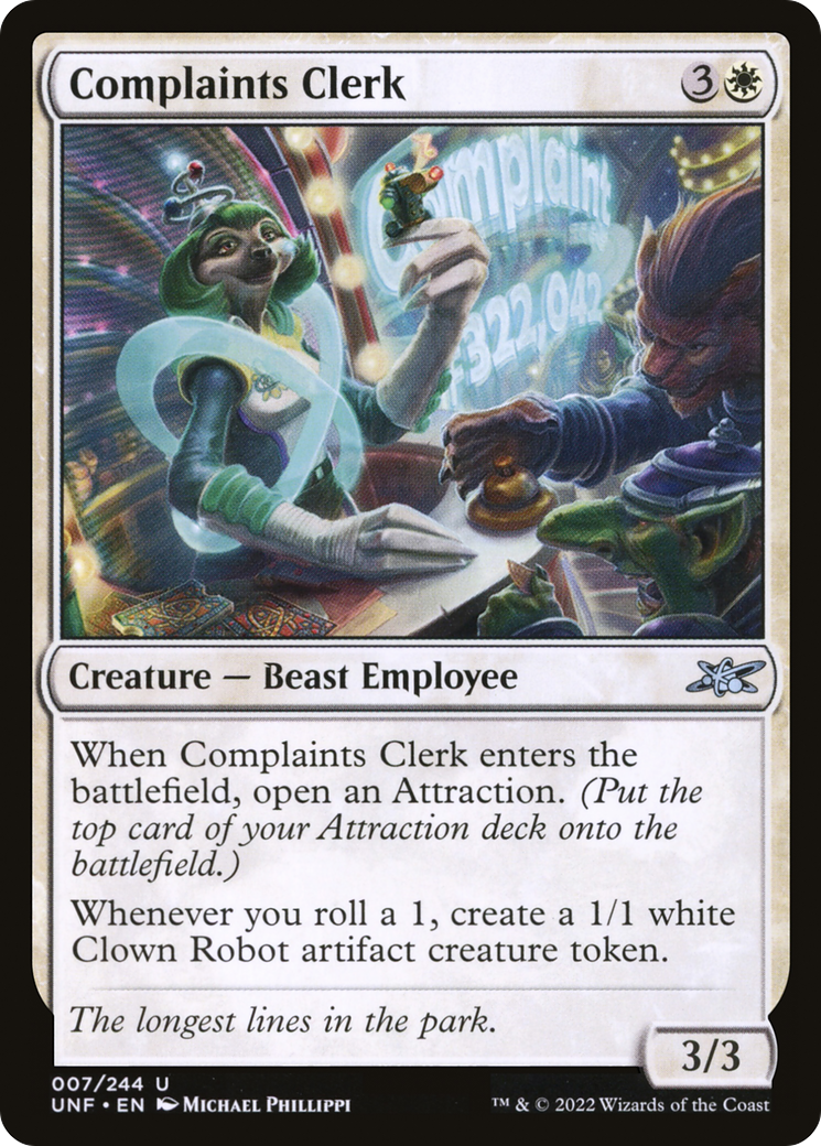 Complaints Clerk (007) Foil - Unfinity